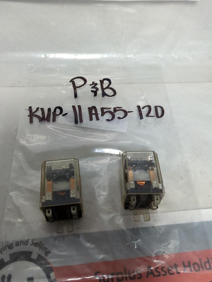 Used POTTER & BRUMFIELD,KUP-11A55-120,RELAY LOT OF 2 PRE-OWNED
