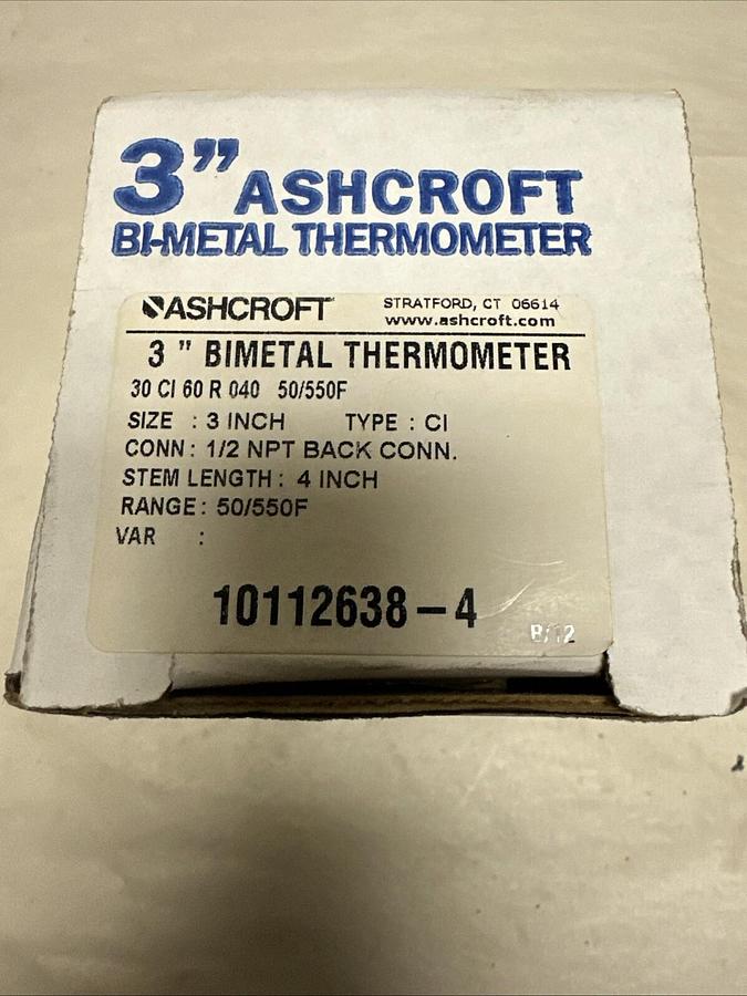 Ashcroft,30-CI-60-R-040,Bi-Metal Thermometer