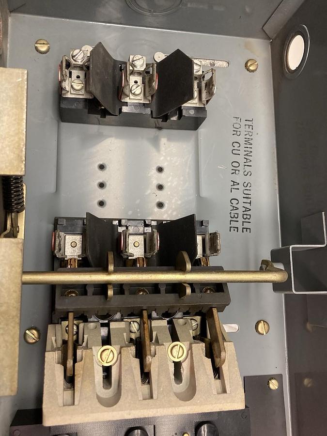 Used Westinghouse,373D 633 G06,3-Phase Fusible BUS PLUG Switch Pul-In Unit 60A 600Vac