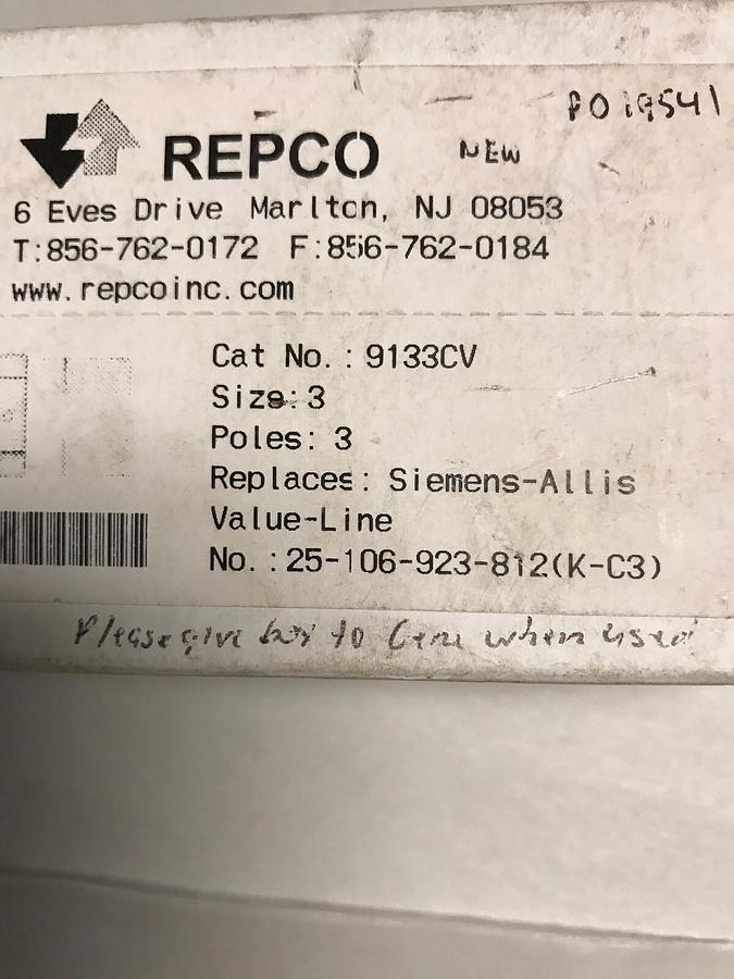 Repco,9133CV,Size 3 Poles 3 Contact Kit Replaces Siemens-Allis 25-106-923-812