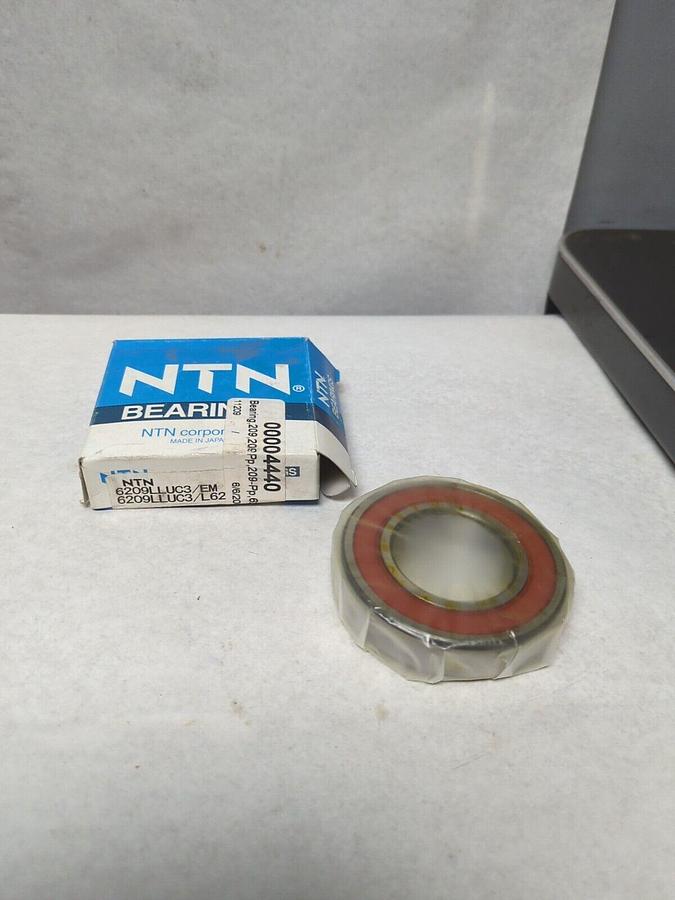 NTN,6209LLUC3/EM,RUBBER SEALED DEEP GROOVE BALL BEARING NOS