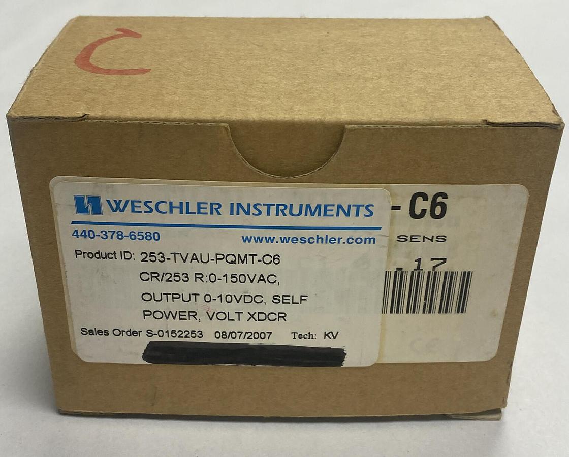 Crompton,253-TVAU-PQMT-C6,Transducer NOS