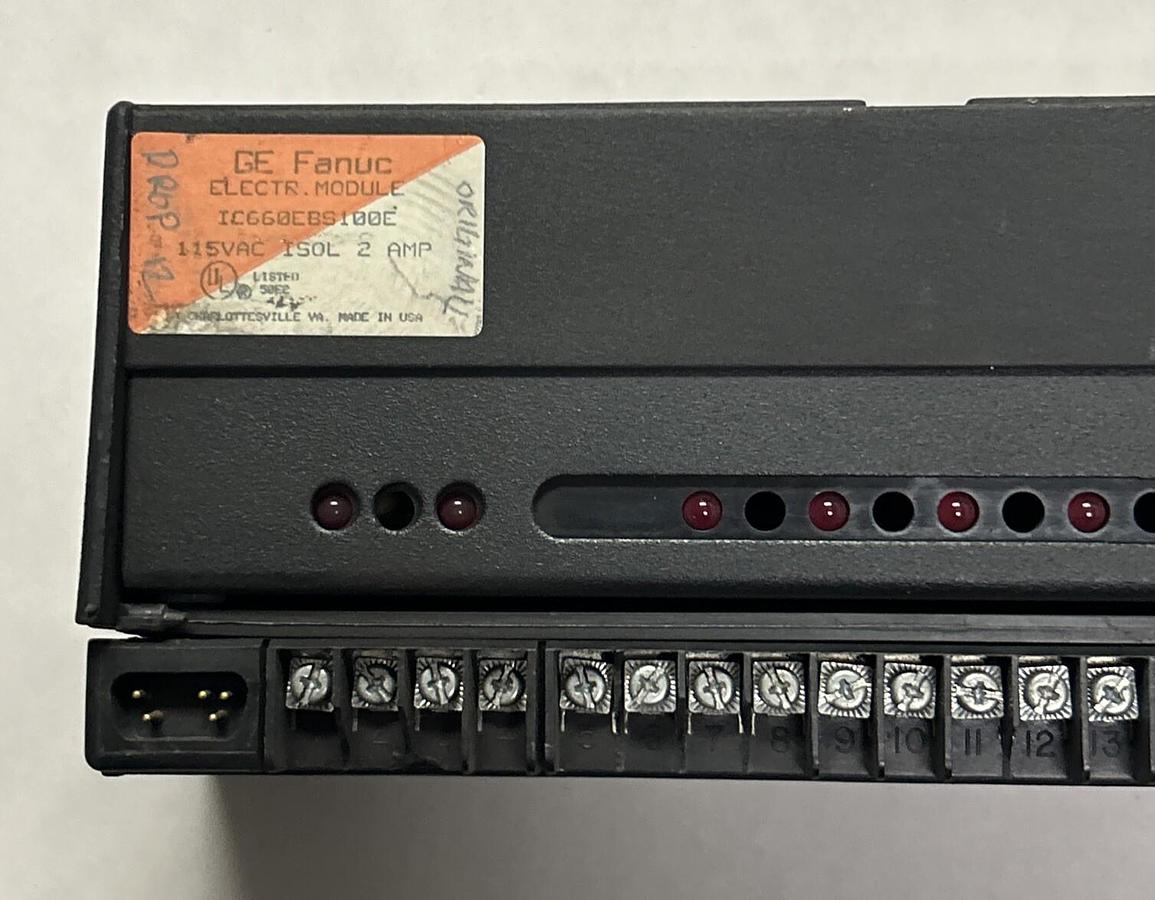 Used GE FANUC,IC660EBS100E,GENIUS BLOCK ELECTRONIC MODULE