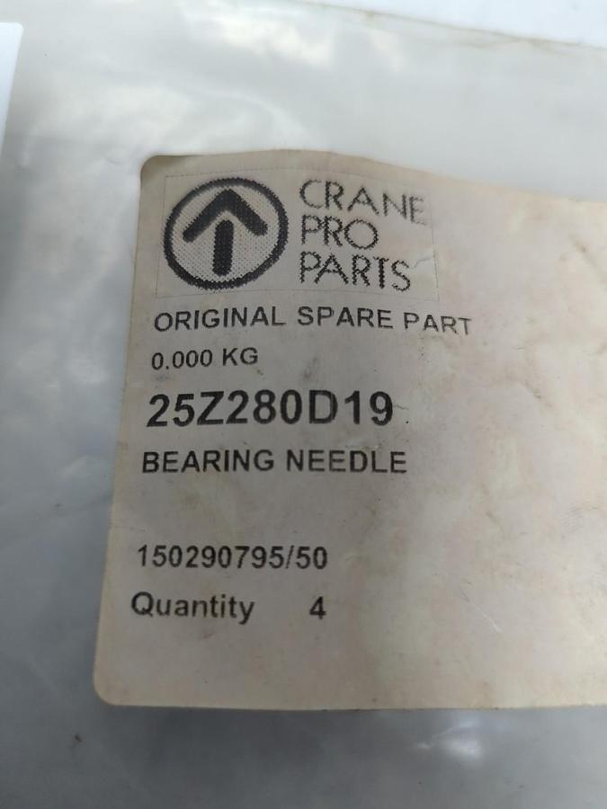CRANE PRO PARTS,25Z280D19,NEEDLE ROLLER BEARING LOT OF 4 NOS