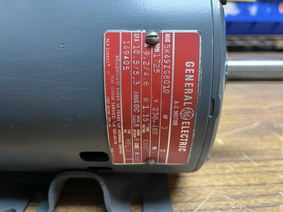 GE,5K49ZG8010,AC MOTOR 3HP 1725RPM 3PH 230/460V 145T