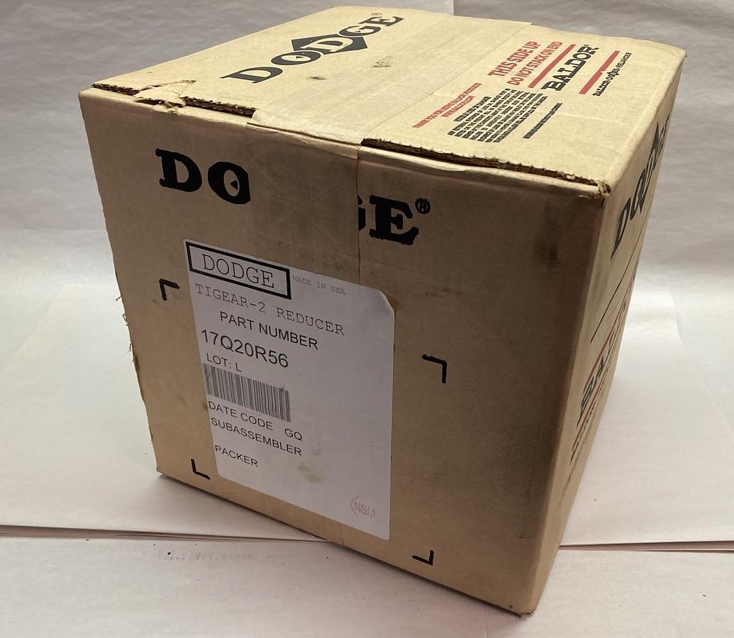 Used Dodge,17Q20R56,Tigear-2 GEAR SPEED Reducer Ratio 20:1 Frame 56C