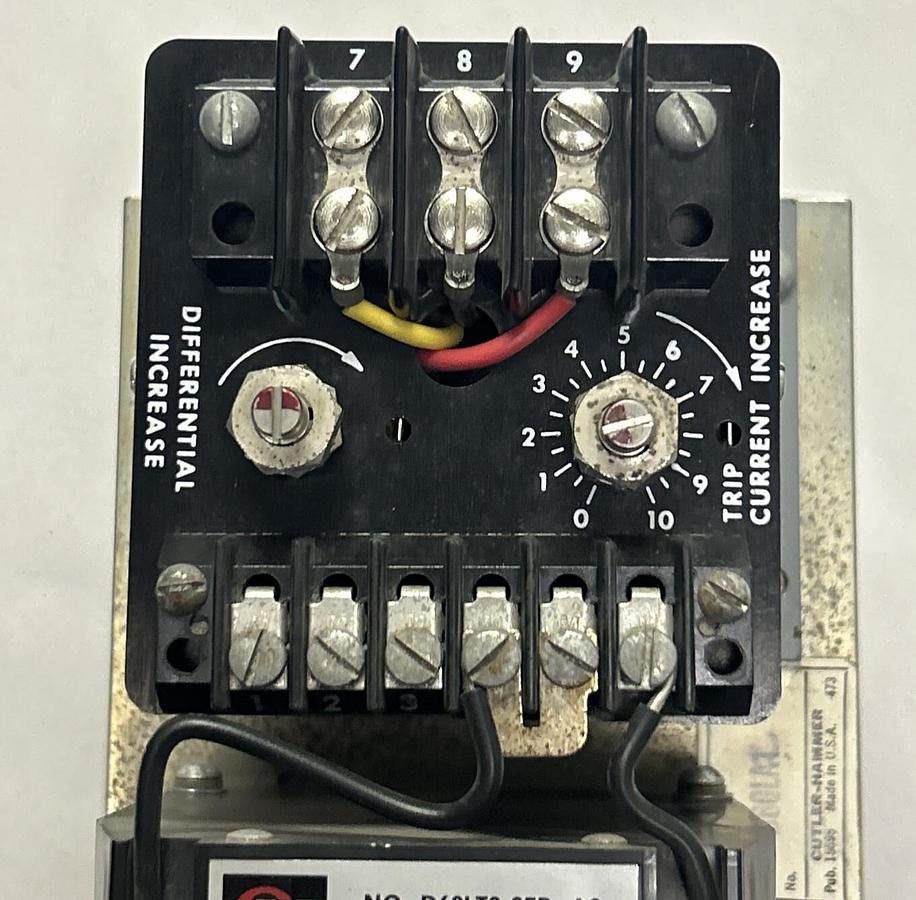 Used CUTLER HAMMER,D60LA1,ADJUSTABLE CURRENT RELAY