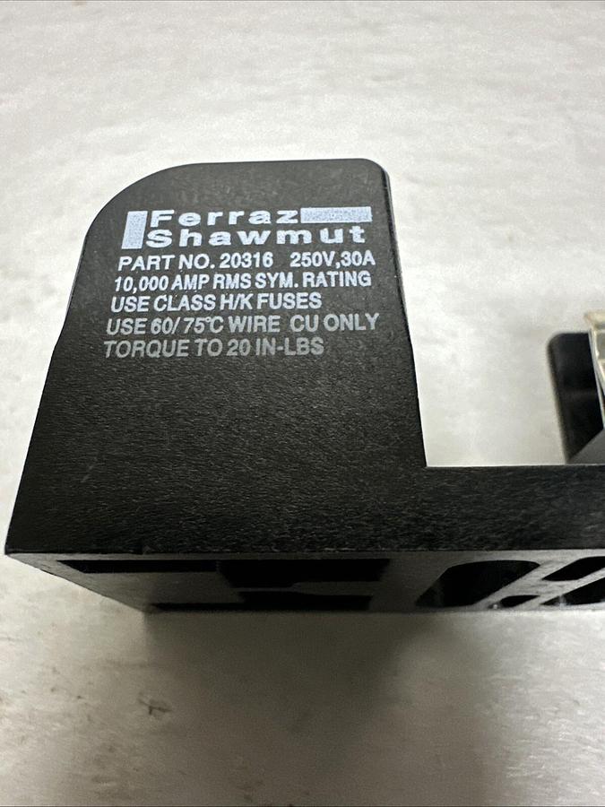 Ferraz-Shawmut,20316,Fuse Holder 25V 30Amp