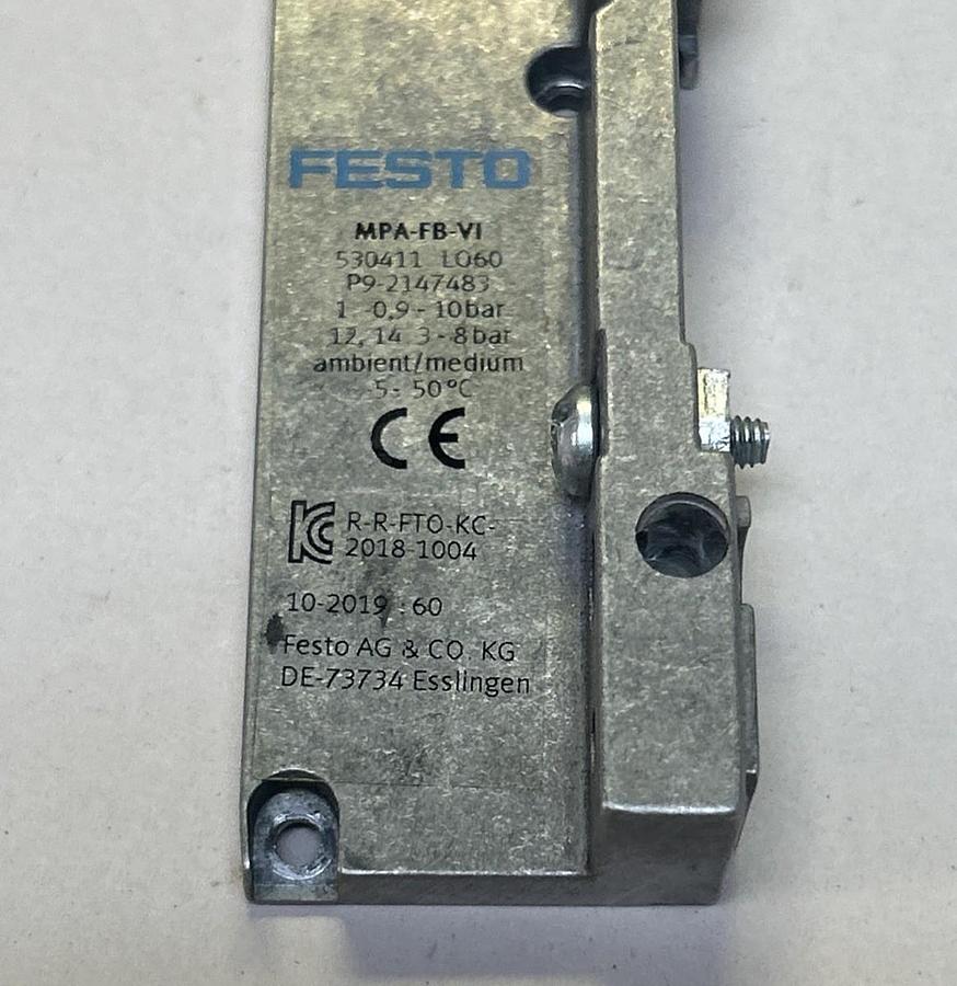 Used FESTO,MPA-FB-V1,MANIFOLD END PLATE