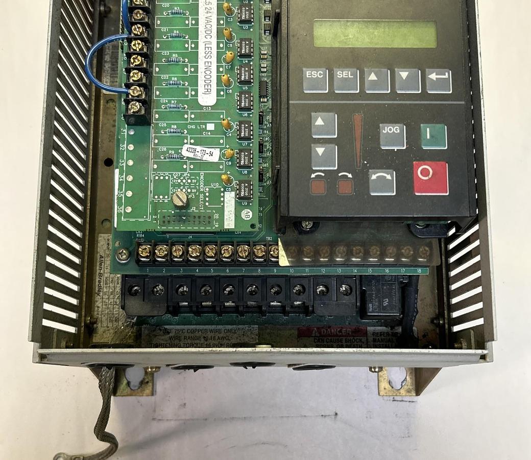 Used ALLEN BRADLEY,1336F-BRF20-AA-EN-HCS2-L5,ADJUSTABLE FREQUENCY AC DRIVE