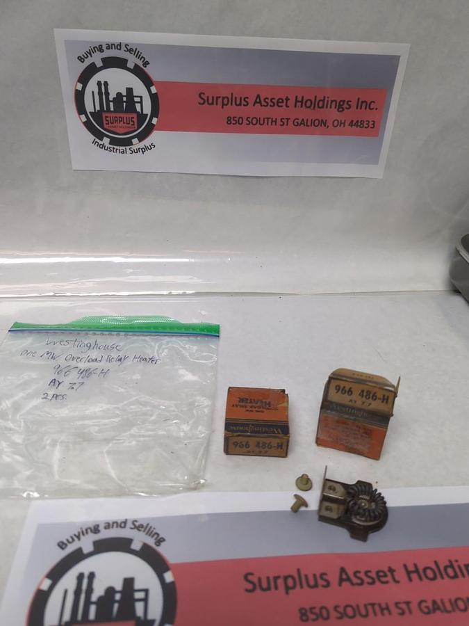 WESTINGHOUSE,966 486-H,OVERLOAD THERMAL HEATER RELAY LOT OF 2 NOS