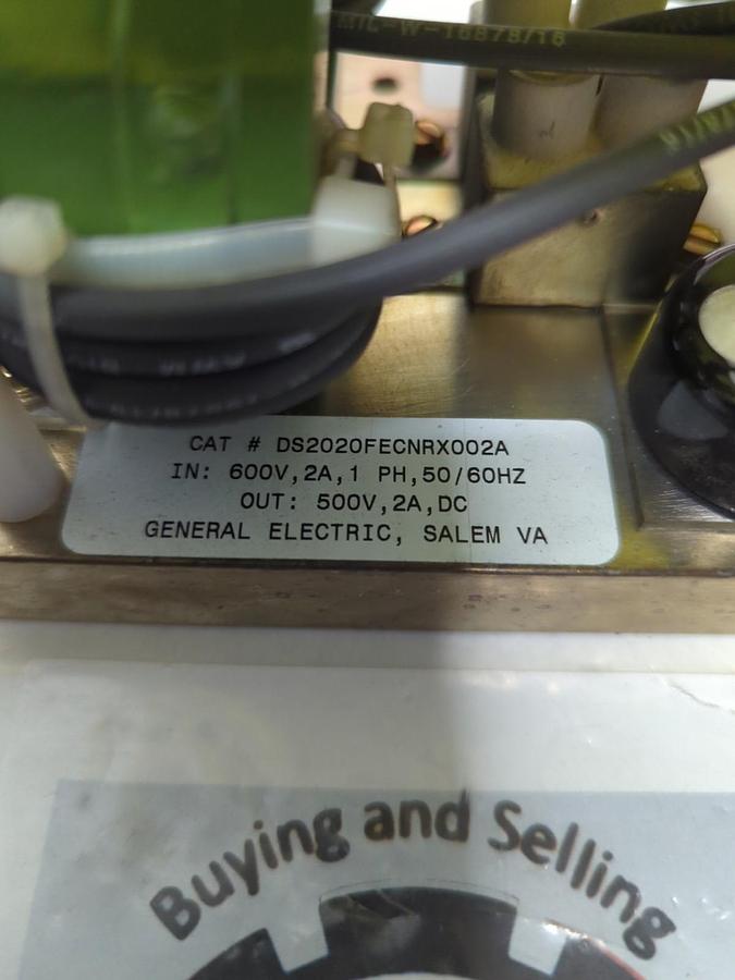 Used GE,DS2020FECNRX002A,FIELD EXCITER MODULE 600V 2A 1 PH 50/60HZ PRE-OWNED