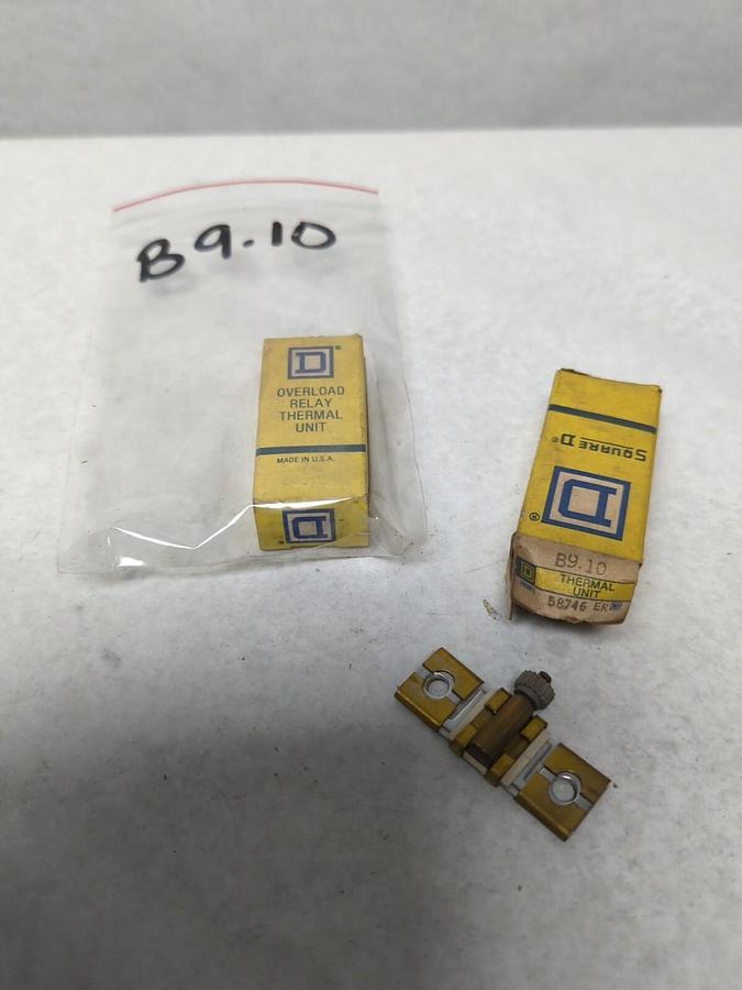 SQUARE D,B9.10,THERMAL OVERLOAD HEATER ELEMENT LOT OF 2 NOS