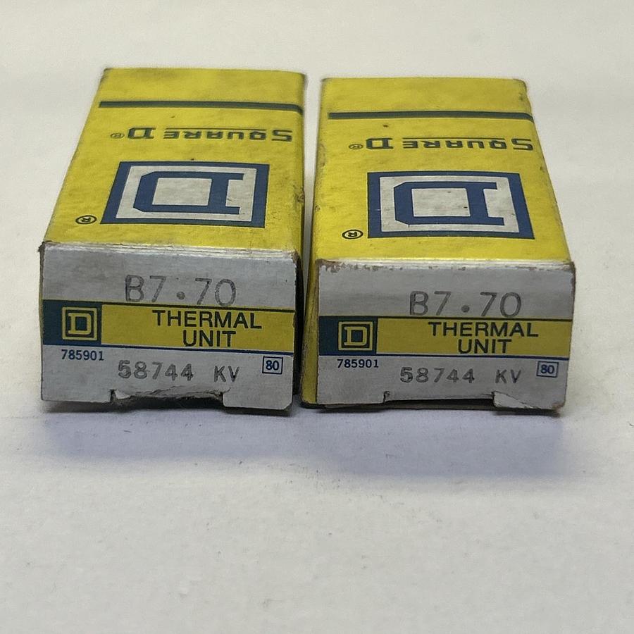 SQUARE D,B7.70,THERMAL OVERLOAD HEATER ELEMENT LOT OF 2 NOS