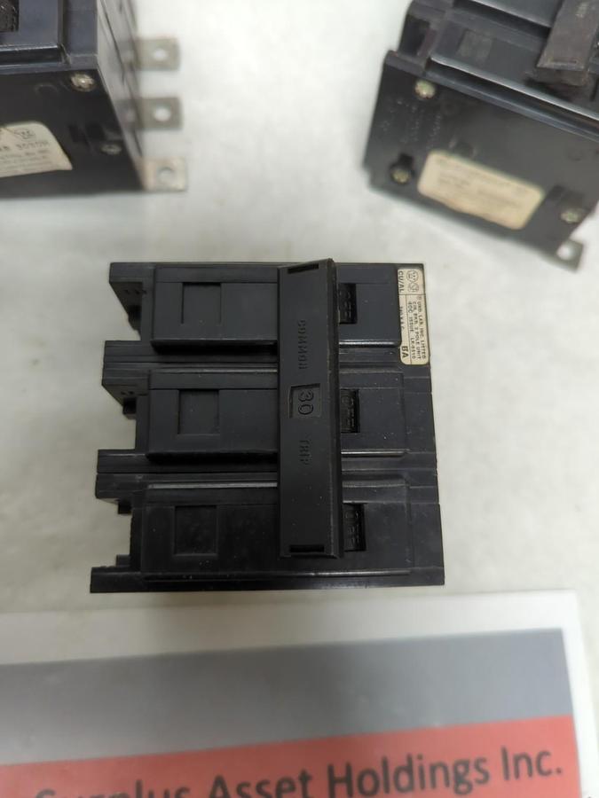 Used WESTINGHOUSE,BAB3030H,CIRCUIT BREAKER 30 AMP 3-POLE LOT OF 3 PRE-OWNED