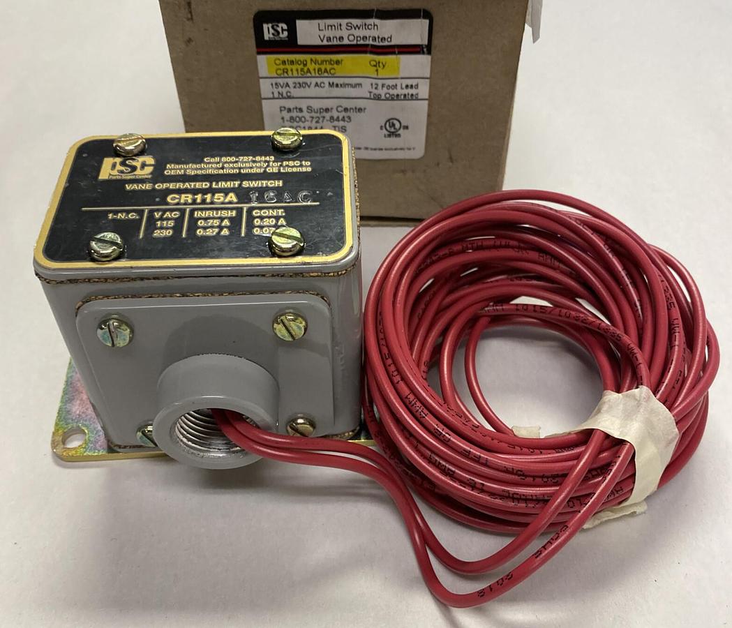 Used GENERAL ELECTRIC,CR115A16AC,VANE OPERATED LIMIT SWITCH NEW
