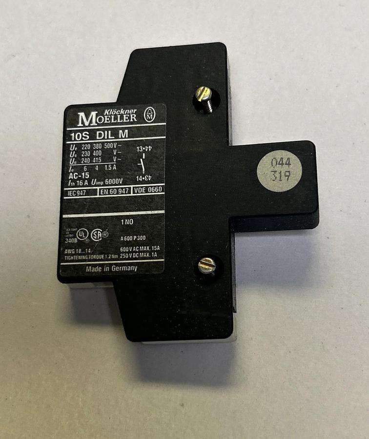 Used KLOCKNER MOELLER,10SDILM,AUXILIARY CONTACT BLOCK