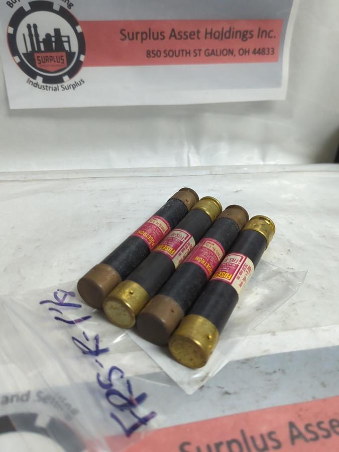 Used COOPER BUSSMANN,FRS-R-1-1/8,FUSETRON 1-1/8 AMP FUSE LOT OF 4 PRE-OWNED