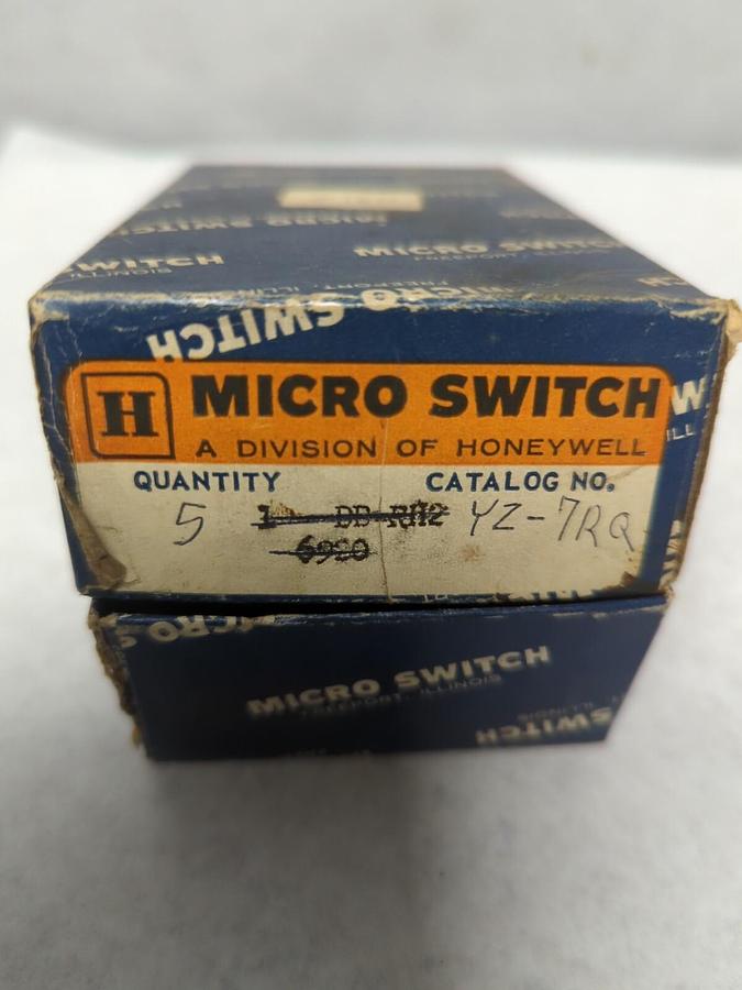 HONEYWELL MICRO SWITCH,YZ-7RQ,SNAP ACTION LIMIT SWITCH LOT OF 5