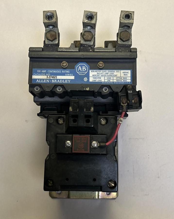 Used ALLEN BRADLEY,X-274621,LIGHTING CONTACTOR 100AMP