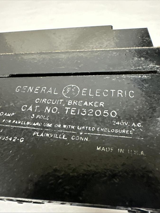 Used GE,TE132050,50 Amp 3 Pole Molded Circuit Breaker