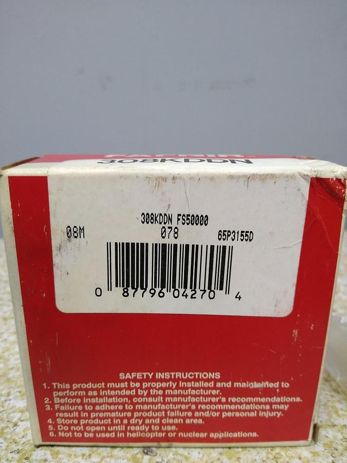 Used Fafnir,308KDDN,Deep Groove Ball Bearing Double Sealed NOS