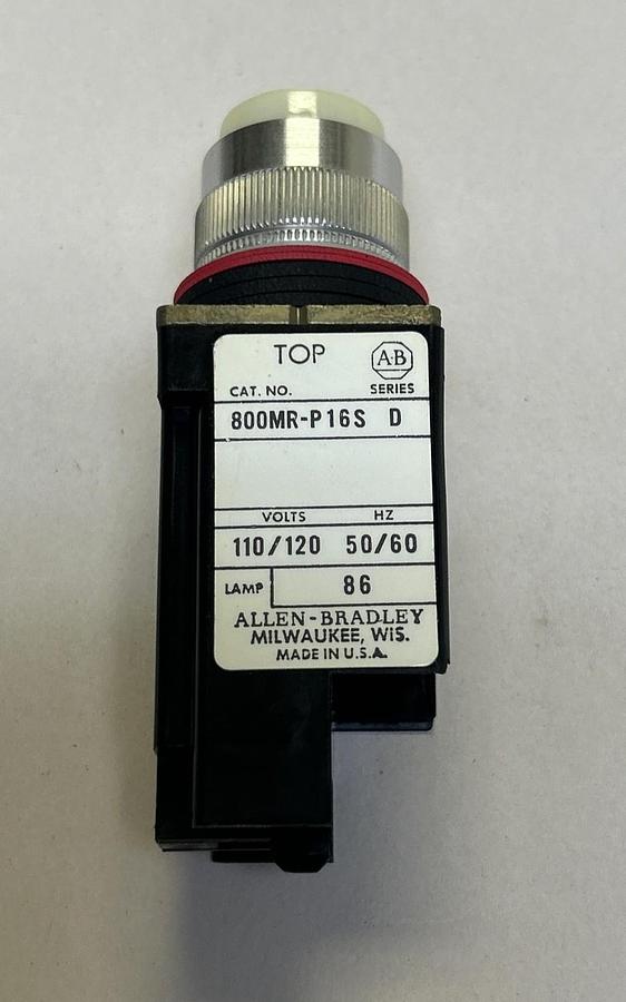 ALLEN BRADLEY,800MR-P16WS,WHITE LENS PILOT LIGHT NOS