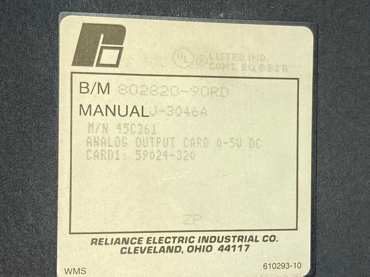 Used Reliance Electric,45C361 802820-90RD,Power Supply Module