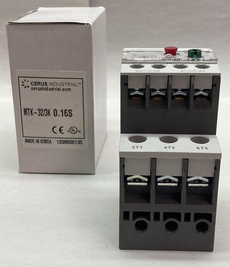 Cerus Industrial,MTK-32/3K 0.16S,Thermal Overload Relay 50/60Hz