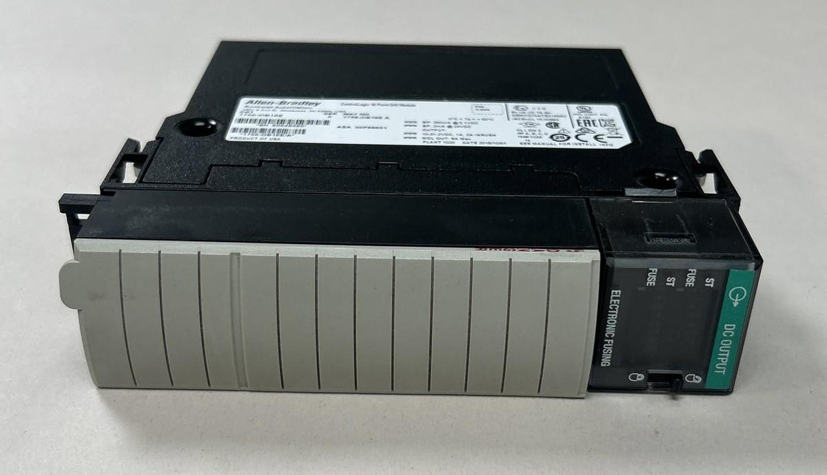 Used ALLEN BRADLEY,1756-OB16E,SER A CONTROLLOGIX 16 POINT DC OUTPUT MODULE