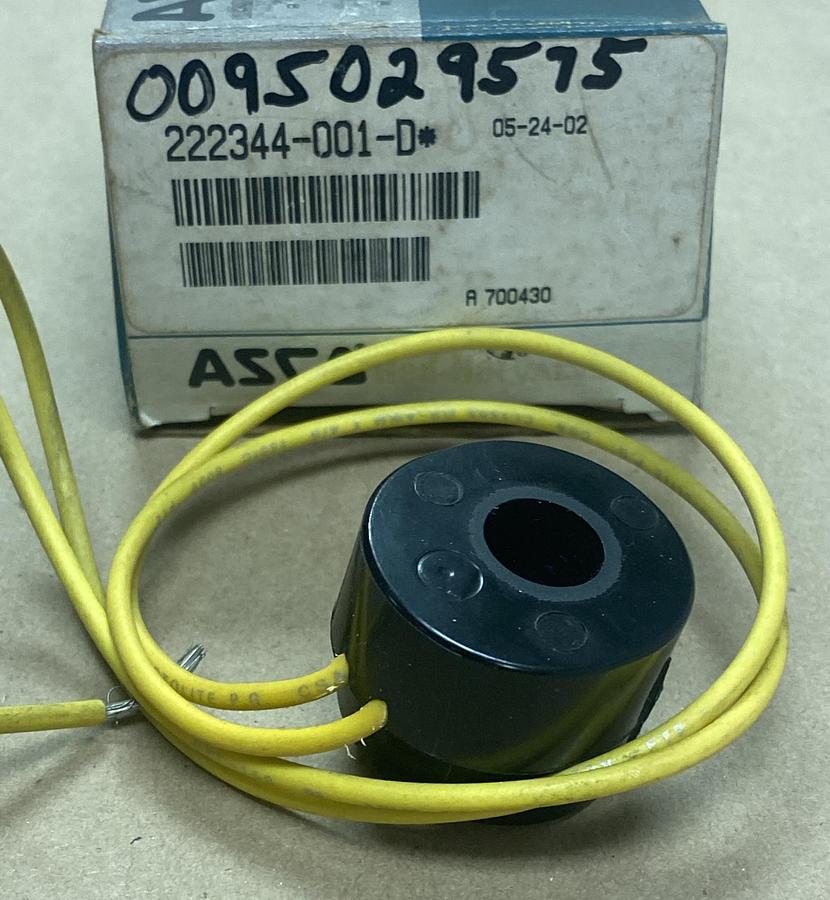 Asco,222344-001-D,Solenoid Valve Coil 110/120V 50/60Hz NOS
