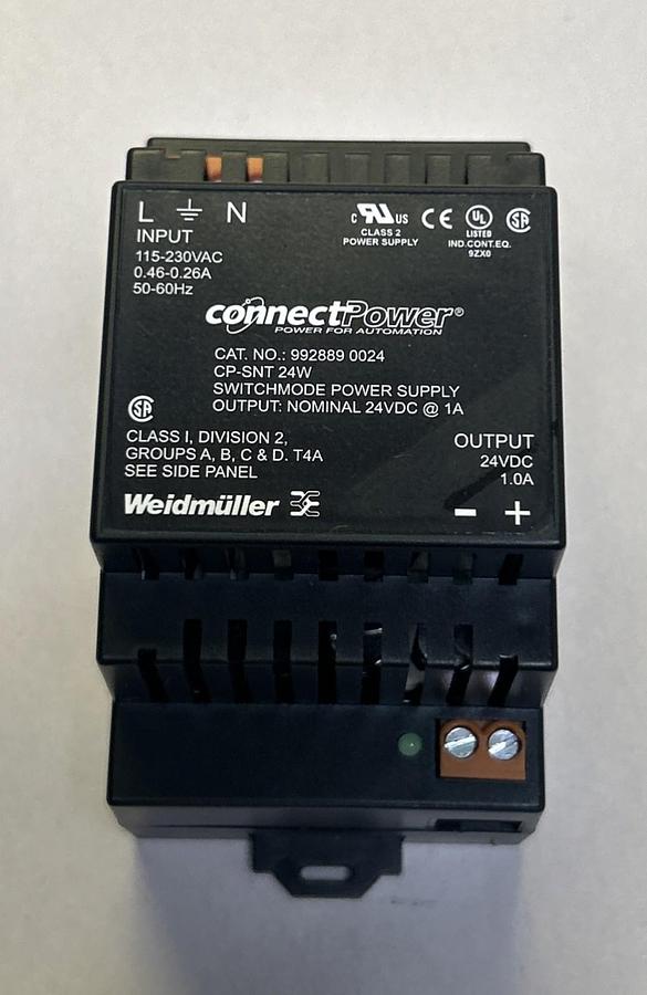 Used WEIDMULLER,928890024,SWITCHMODE POWER SUPPLY