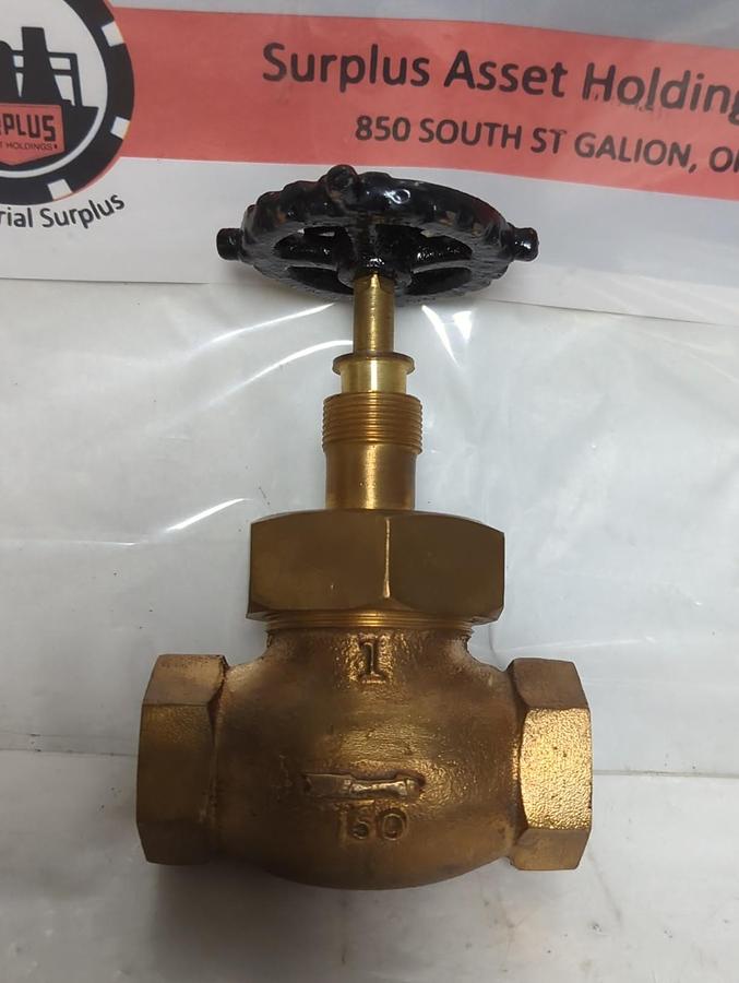 LUNKENHEIMER,FIG 123,BRASS 1 INCH GATE VALVE NOS