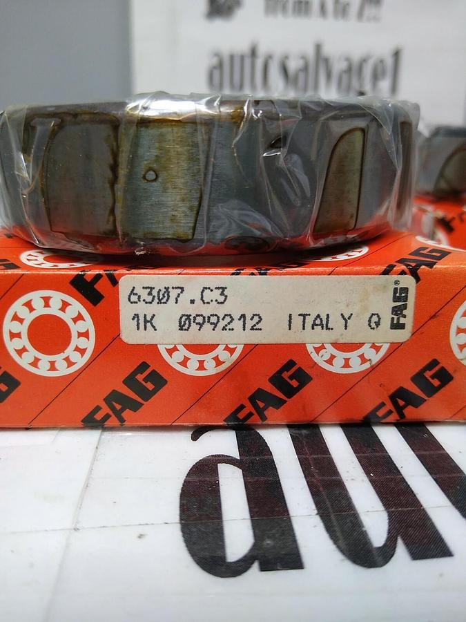 Used Fag,6307-C3,Deep Groove Ball Bearing Lot of 2 NOS
