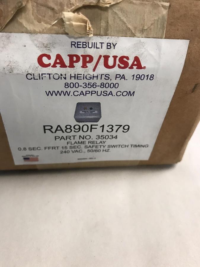 Used Honeywell,RA890F1379,Protectorelay Rebuilt by Capp/USA