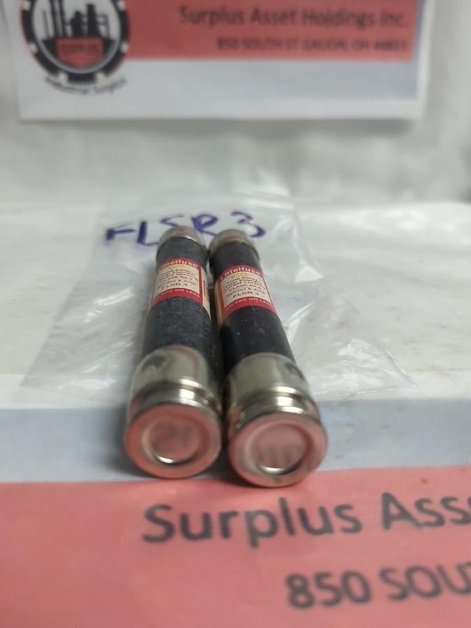 Used LITTELFUSE,FLSR 3,SLO-BLO 3 AMP FUSE LOT OF 2 PRE-OWNED