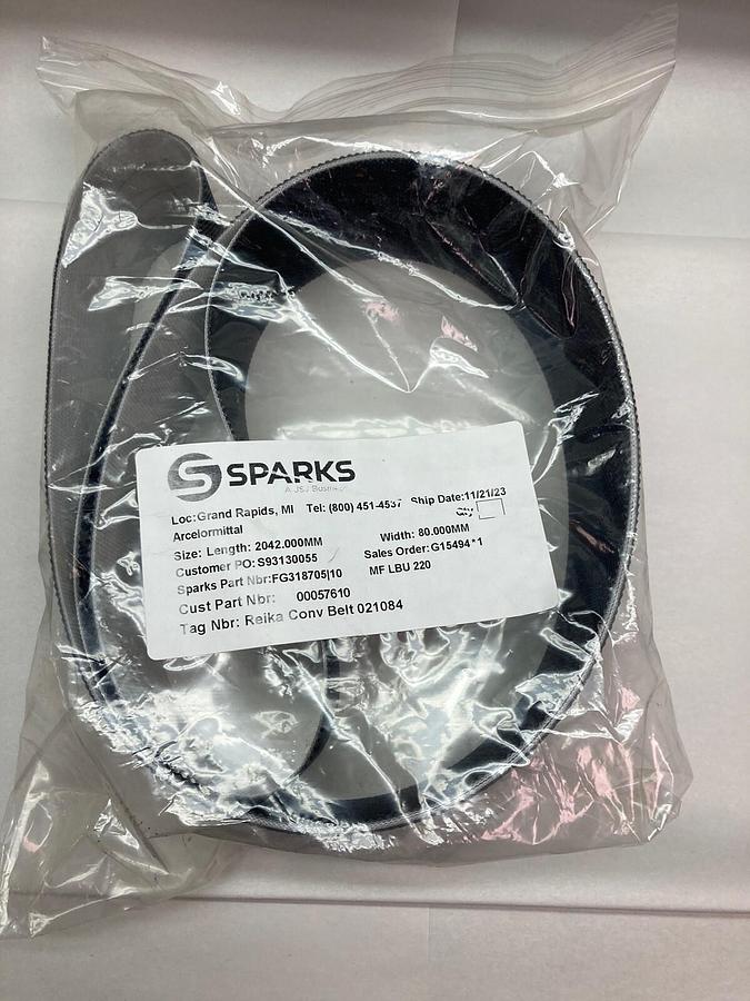 Used Sparks Belting Company,W,2042,80,Conveyor Belt