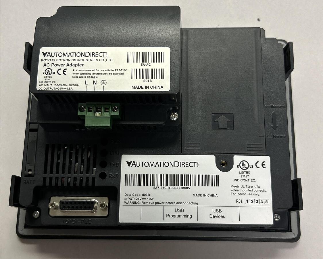 Used AUTOMATIONDIRECT,EA7-S6C-R+08322B005,OPERATOR INTERFACE TOUCHSCREEN PANEL