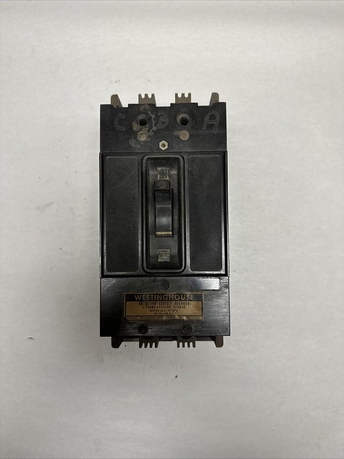 Used Westinghouse,1222033,F Frame 3 Pole 20 Amp 600 VAC Circuit Breaker