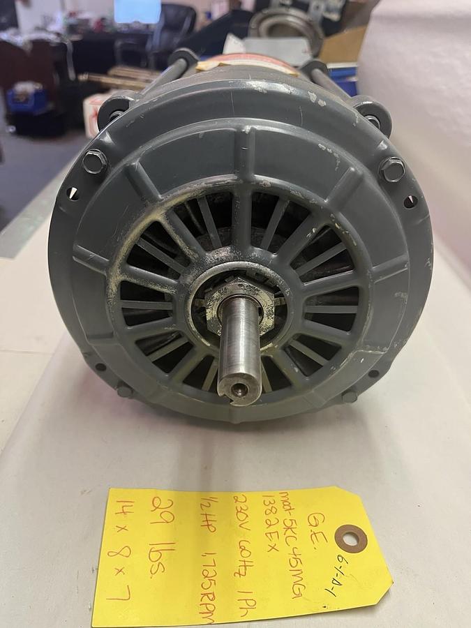 Used General Electric,5KC45MG1382EX,Single Phase Motor 1/2Hp 1725rpm Frame 56