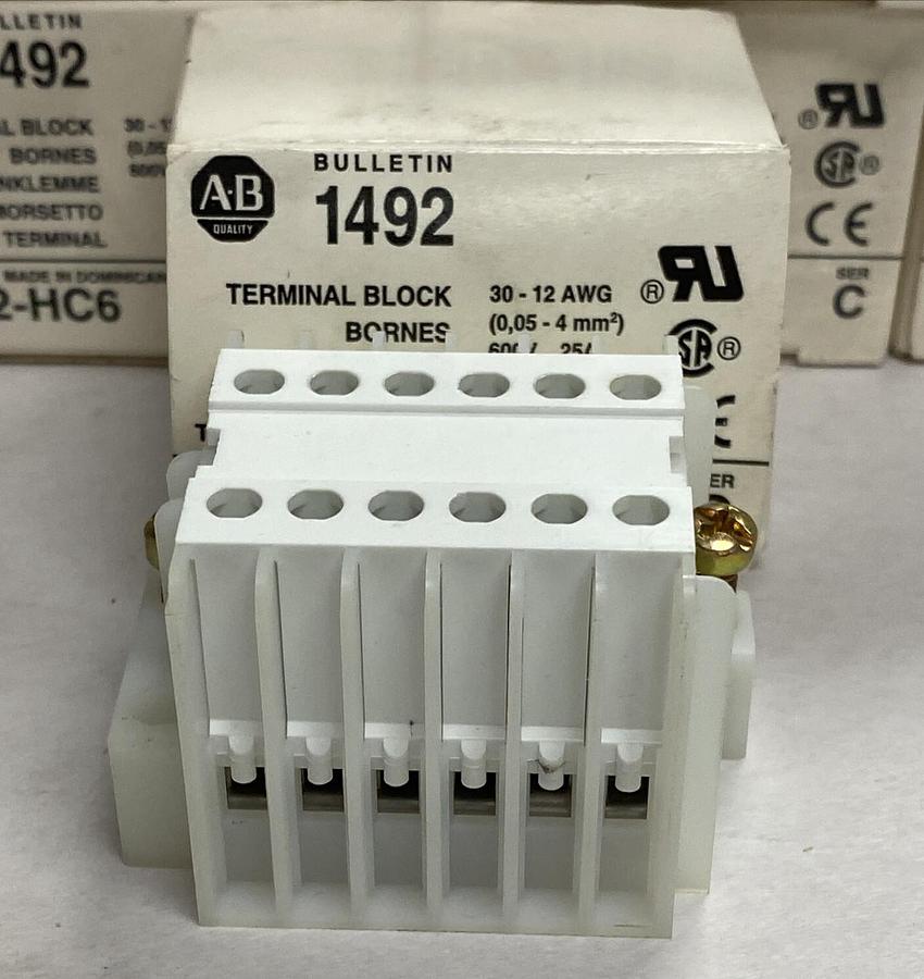Allen-Bradley,1492-HC6,Series C Terminal Block Lot Of 9 NOS