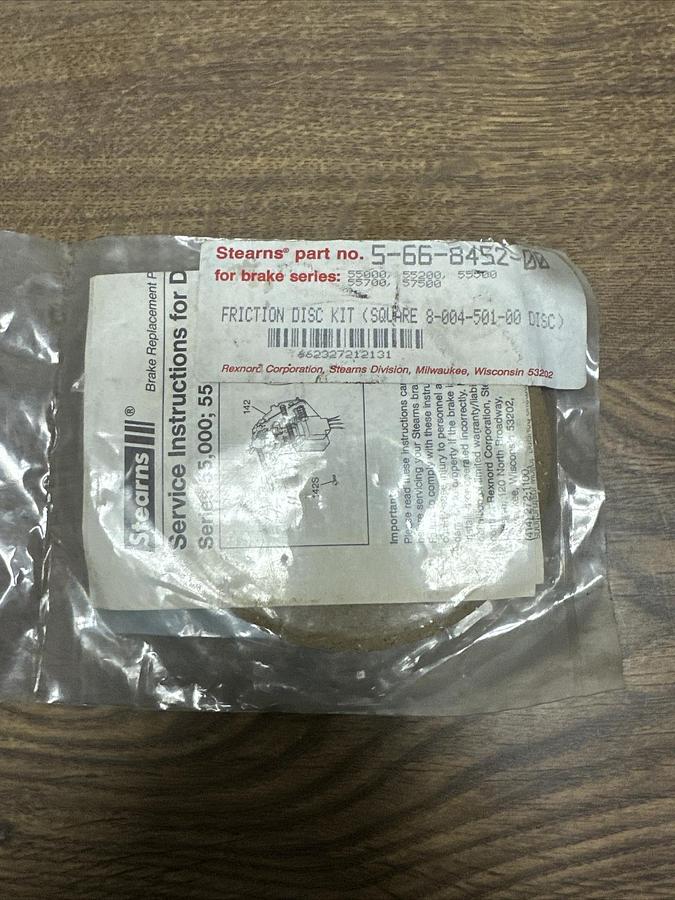 Used Stearns,5-66-8452-00,Friction Disk Kit