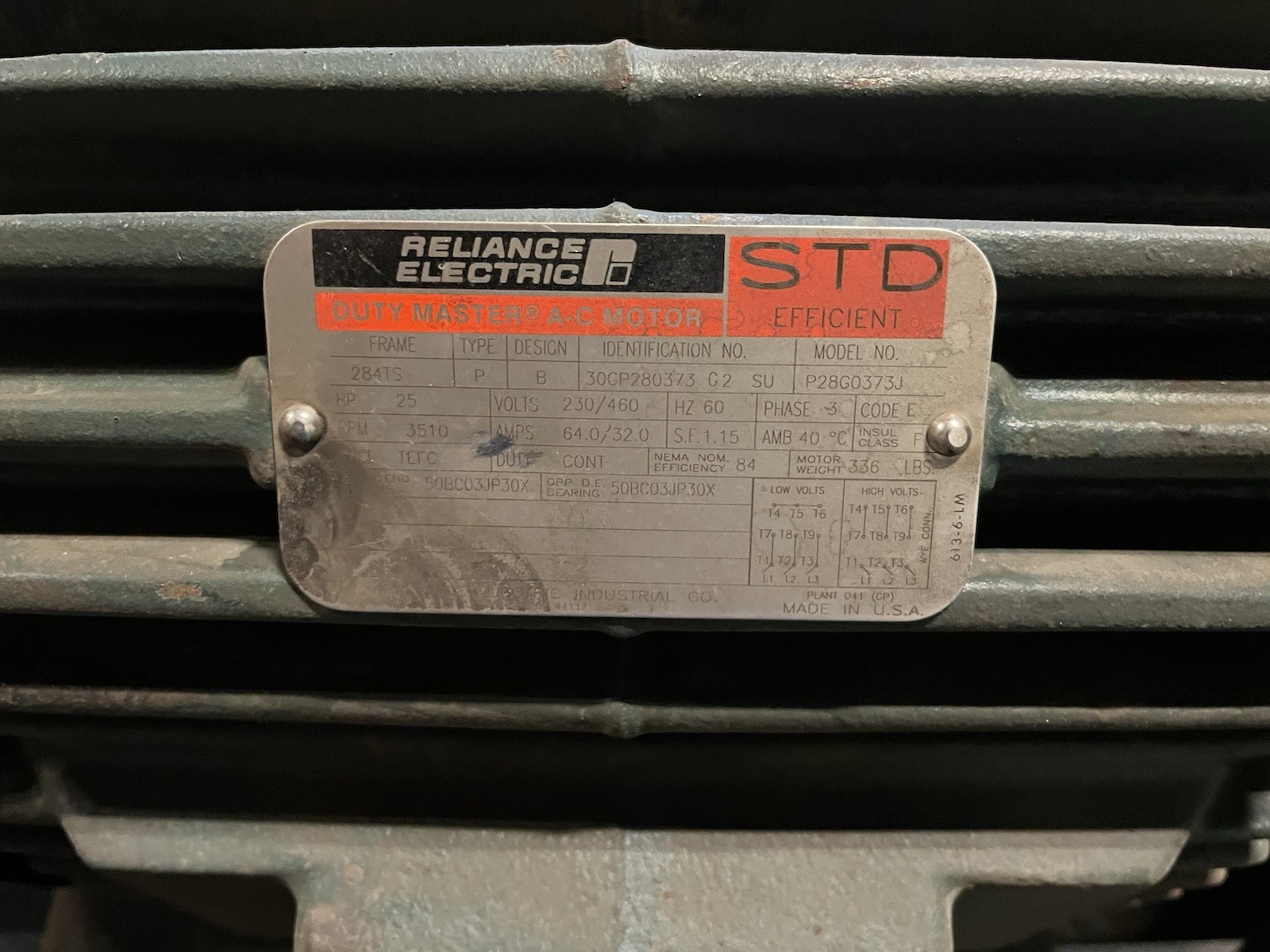 Used Lamson,E4-AD,650 CFM 20HP Multi Stage Centrifugal Blower