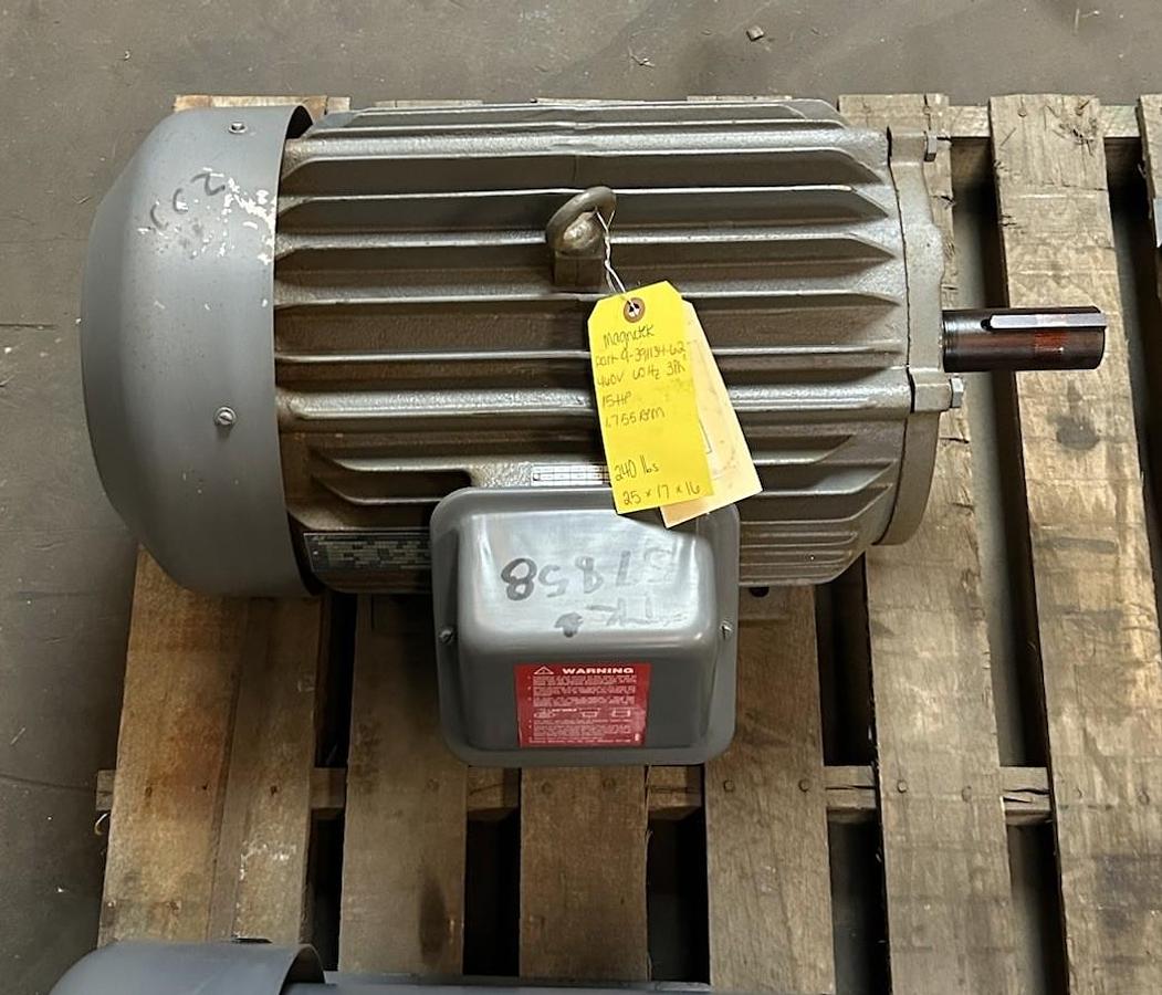Used MAGNETEK,9-391134-62,MOTOR 15HP 230/460V 1755RPM 3PH 254T FRAME