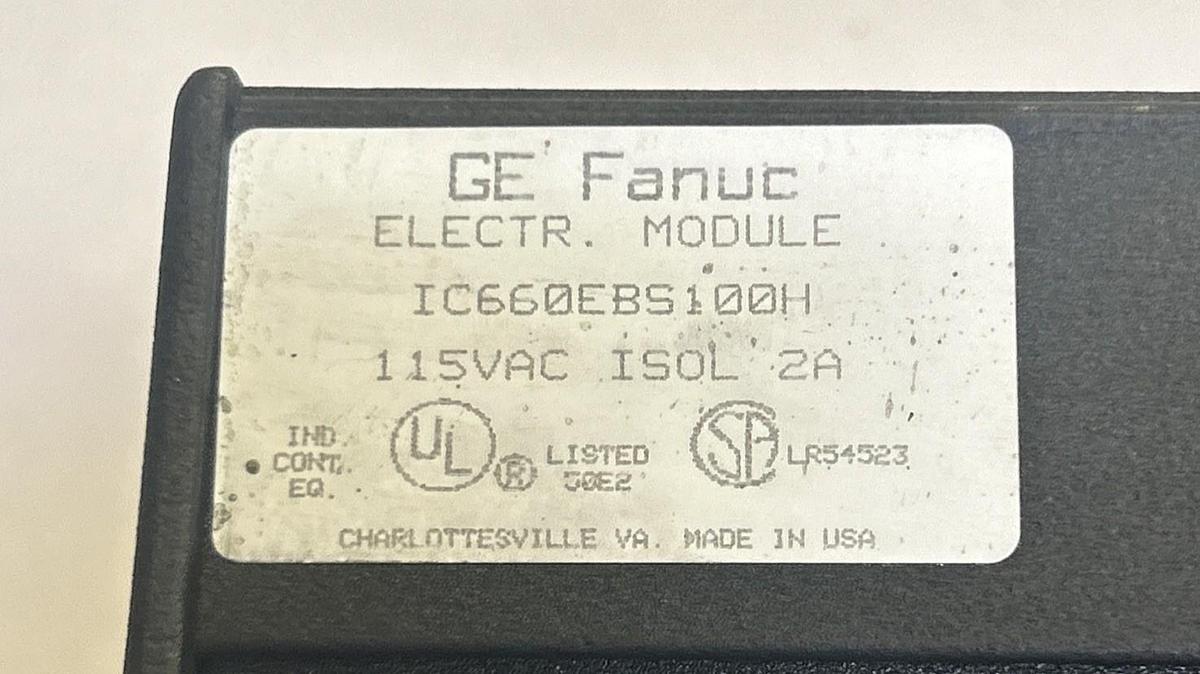 Used GE FANUC,IC660EBS100H,GENIUS BLOCK ISOLATED IN/OUT MODULE