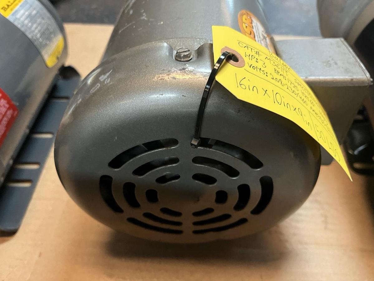 Used BALDOR,M3611T,MOTOR 3HP 1725RPM 3PH 182T