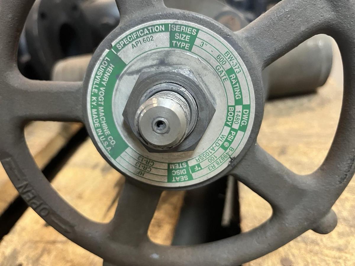 HENRY VOGT,BW-373,GATE VALVE 3" 600 RATING WLD-A105SR