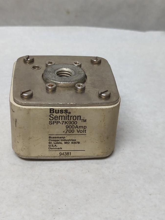 Used BUSSMANN,SPP-7K900,SEMITRON 900 AMP FUSE PRE-OWNED