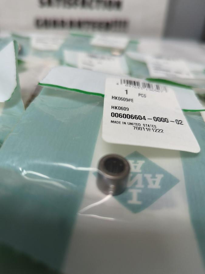 INA,HK0609,NEEDLE ROLLER BEARING 6MM BORE 10MM OD 9MM WIDE LOT OF 8 NEW