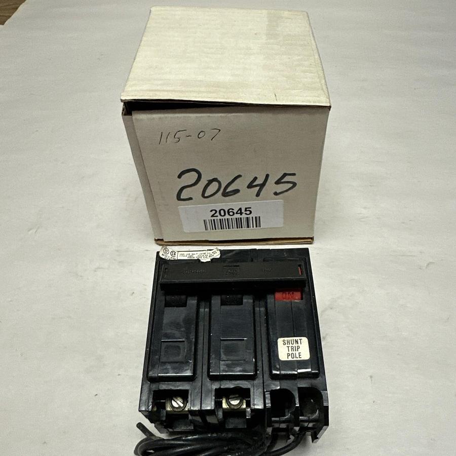 Used Westinghouse,BAB2050S,50 Amp 2 Pole Shunt Trip Circuit Breaker